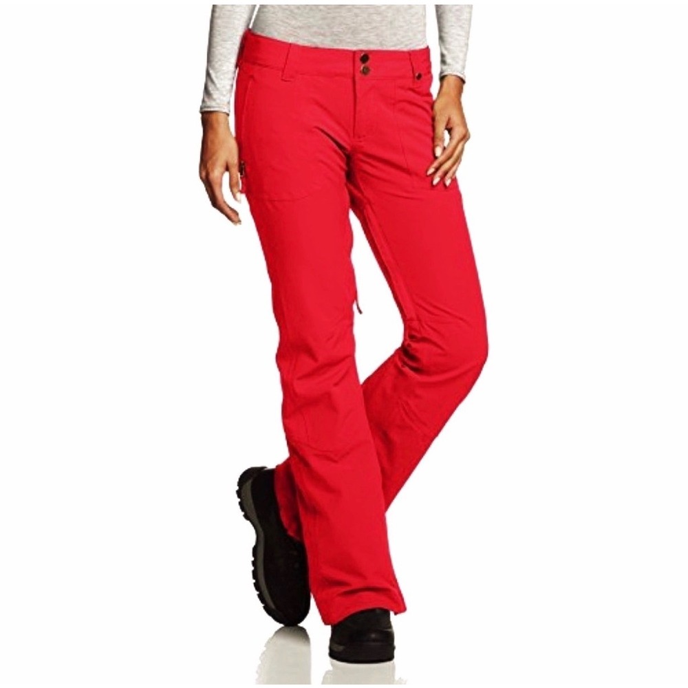 Burton DryRide Snowboard Pants Red Womens Medium Insulated Ski Trousers Vented